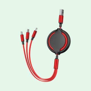 Yoyo Pro 3-in-1 Charging Cable- Red- 1200mm