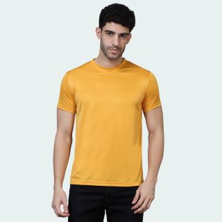 Greys&Blues Mobilitee Round Neck T-Shirt- Mustard