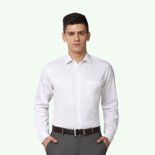 Van Heusen 100% Cotton Men's Wrinkle Free Shirt- White