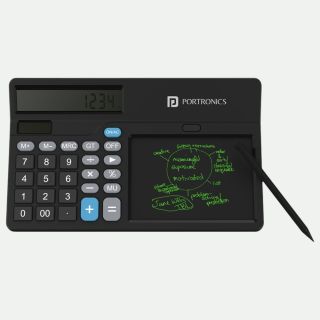 Portronics Ruffpad Calc 2 2-in-1 Calculator- Black