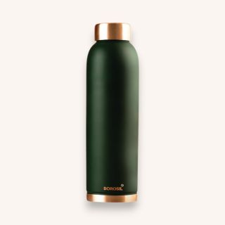 Borosil Eco Copper Bottle- Green- 1Ltr