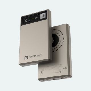 Portronics Luxcell magclick 10K Powerbank- Beige