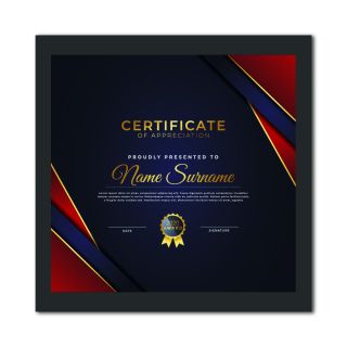 Custom-Made Photo Frame / Framed Certificate | 10" x 10" | 0.75” Frame