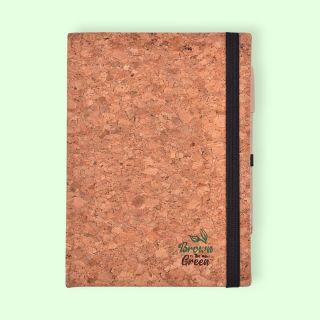 EcoKraft Eco Friendly Notebook- Natural Cork- A5- 210 Pages