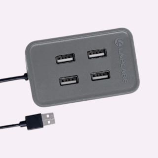 Lapcare USB 2.0 4 Port Hub With 1 Meter Cable- Grey
