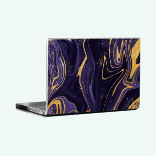 Skin Mantra Liquid Rush Laptop Skin/Decal- Black- 15.6Inch