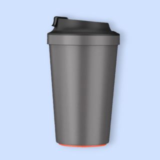 Artiart Idea Cafe Suction Mug- Dark Grey- 340ml