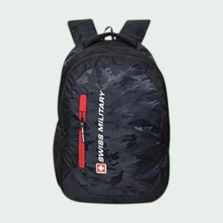 Swiss Military Slingarrow Laptop Backpack- Black- 16L