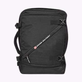 Swiss Military Multi-Purpose Bagpack Cum Sling Bag- Black- 15L