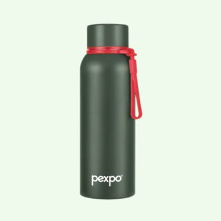 Pexpo Bravo ThremoSteel Hot&Cold Water Bottle- 500ml- Green