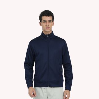Rare Rabbit Bonded Fleece Jacket- Navy Blue