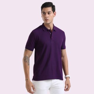 Swiss Military Super Supreme Men's Polo T-Shirt- Purple