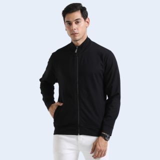 Swiss Military Dynamic Men's Highneck Zipper Jacket - Black - JAC7