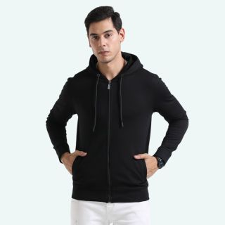 Swiss Military Dynamic Men's Zipper Hoodie - Black