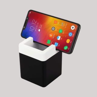Power Glow USB Hub With Tumbler & Mobile Stand- Black