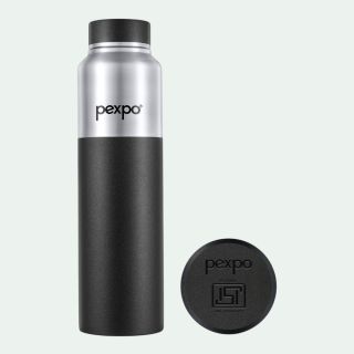 Pexpo Crown Stainless Steel Water Bottle- 950ml- Black