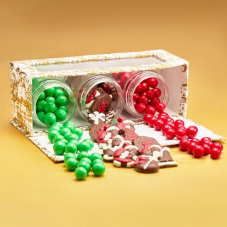 Jus'trufs Cute Christmas Choco-Crunch Jars