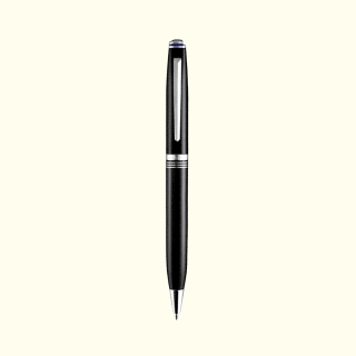 Lapis Bard Contemporary Rollerball Pen – Black with Chrome Trim- Black