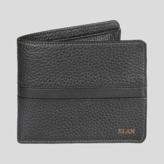 Elan Insignia Coin Pouch Flap Wallet- Black