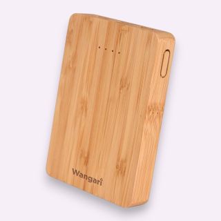 Aspen Mini 5000mAh Bamboo Power Bank-Natural Brown