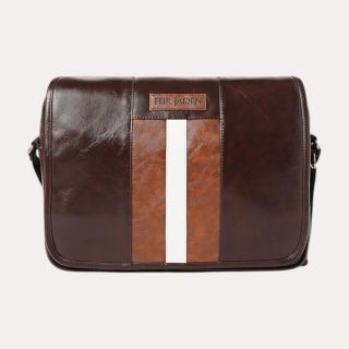 Cruelty Free Vegan Leather Crossbody Bag- Brown