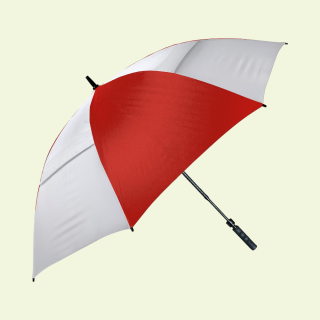 Golf Umbrella Red & White-39 Inch | 8 Ribs