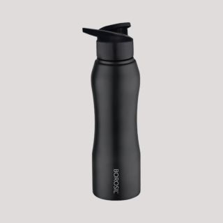 Borosil Grip N Sip Stainless Steel Bottle- Black- 750ml