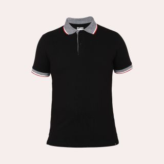 Hummel Eunike T-shirt Polo (Men)-Black with Grey