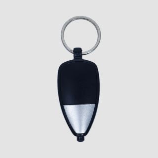 Two Tone Logo Highlight Key Chain- Black