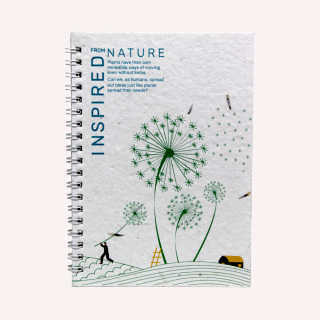 Eco wired Plantable Notepad : 5"x7": 72 Pages