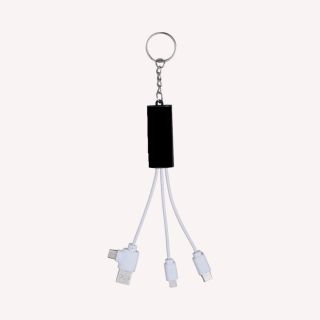 Power Glow All In 1 Charging Cable With Light Up Logo- Black