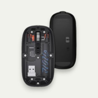Casper Dual Mode Transparent Wireless Mouse- Black