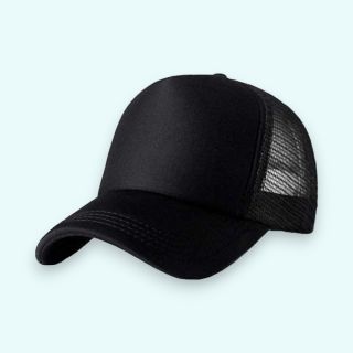Customized Half Netted Cap - Black