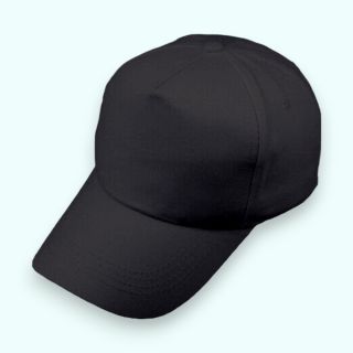 Generic Customized 5-Panel Cap-Black