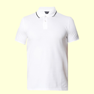 Jack&Jones Cool Max Polo T-Shirt-White with Black