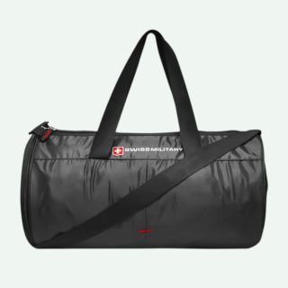 Swiss Military Duffle Cum Gym Bag- Black- 28L