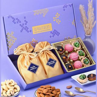 Raw Fruit Dry Fruit & Sweet Potli 4-in-1 Box