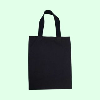Birch Cotton Tote Bag-Black (14"W ,16"H)