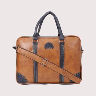Swiss Military Elan Premium Leatherette Laptop Sling Bag- Tan- 9L
