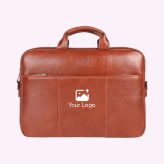 Elan Insignia Executive Laptop Bag- Tan- 15.6Inch