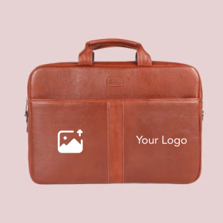 Elan Insignia Business Laptop Bag- Tan- 15.6Inch