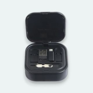 Spool Multi-Functional Charging Essentials with Cable- Black