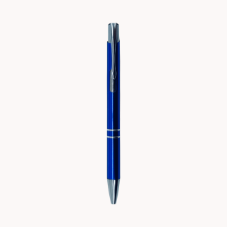 Quick Press Ball Pen-Blue with Silver 