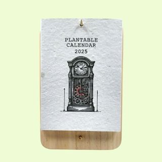 Everyday Plantable Calendar Wooden Plate Stand 5"x7"