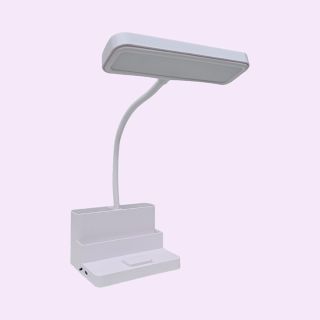 Podium Rechargeable Lamp With Tumbler- White