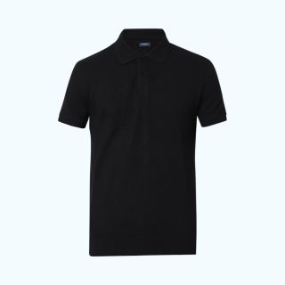 Jack&Jones Jacquard Plain Polo T-shirt- Black