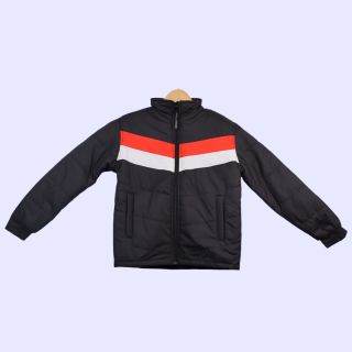 Greys and Blues Unisex Hooded Jacket - Black (Red and White Stripes)