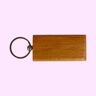 Wooden Key Chain - Brown - Large