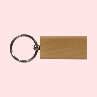 Wooden Key Chain - Brown - Small