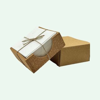 Cork Chitpad Paper Holder- Natural Brown